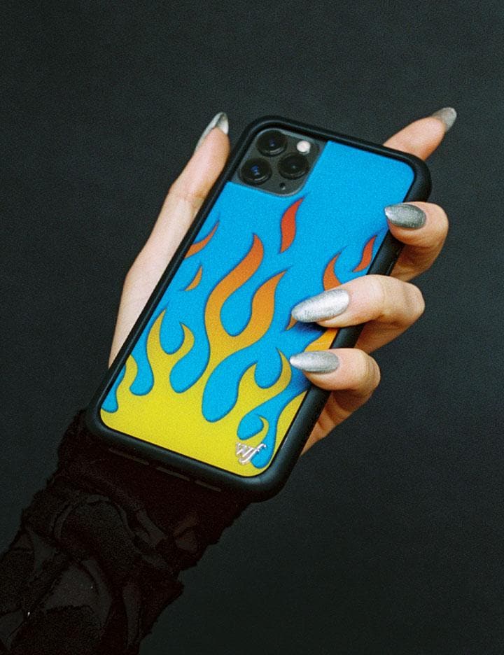 هالات Flames iPhone Xs Max Case | Blue coque iphone xs In Flames