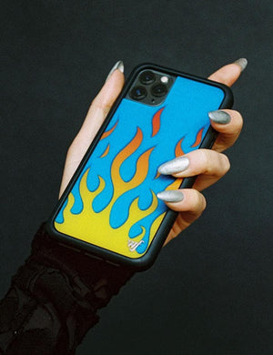 Flames iPhone X/Xs Case | Blue