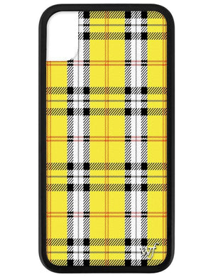 Yellow Plaid iPhone Xr Case