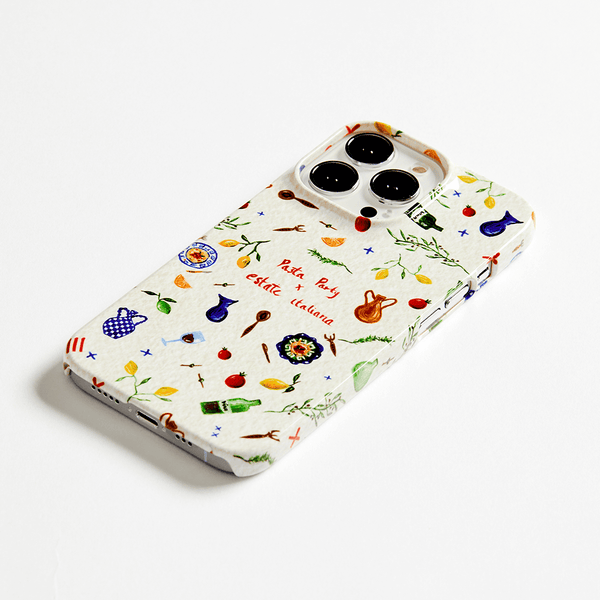 Slim and protective cute pasta party phone case