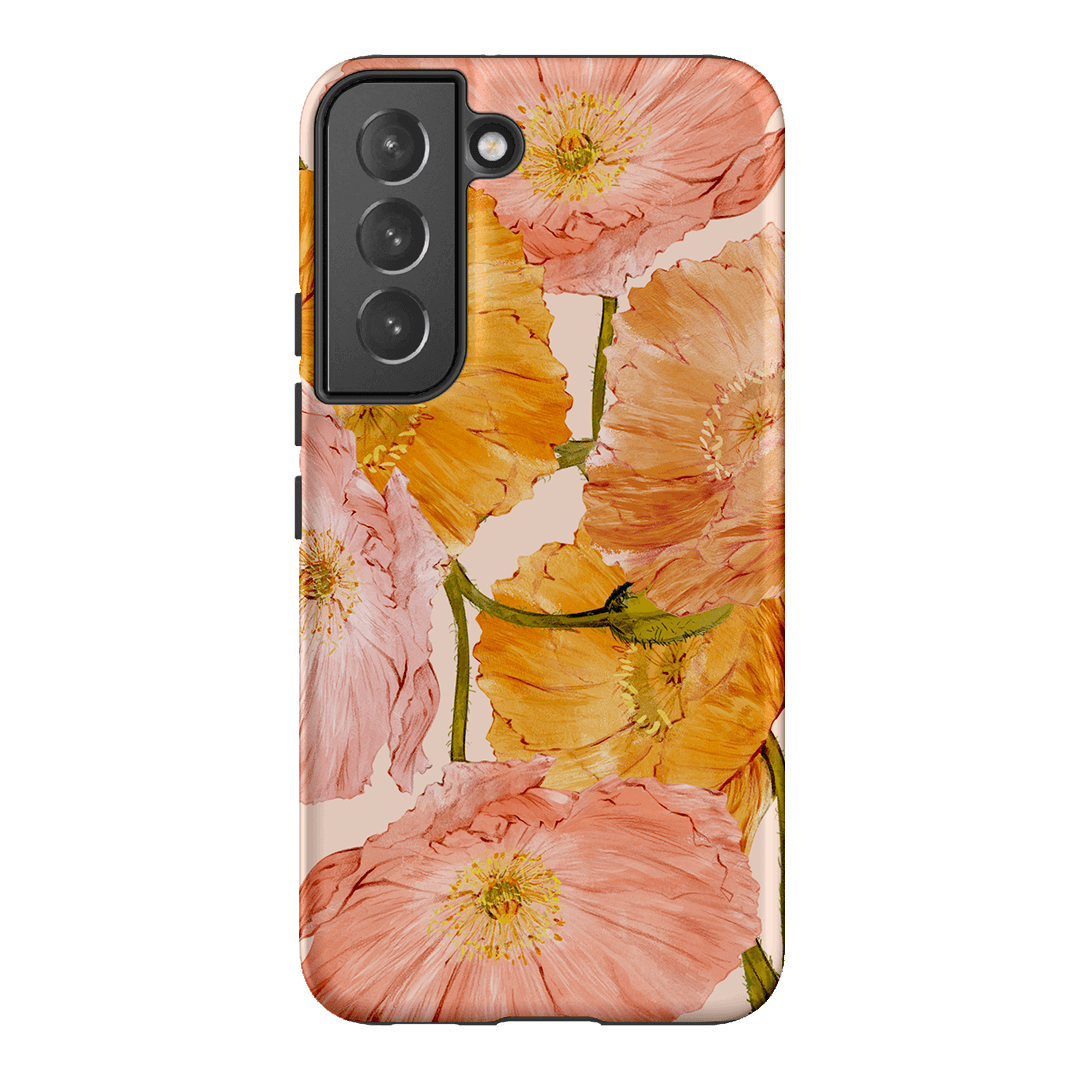 Peach Poppies Printed Phone Cases Samsung Galaxy S22 Plus / Armoured by Birdy and Me - The Dairy