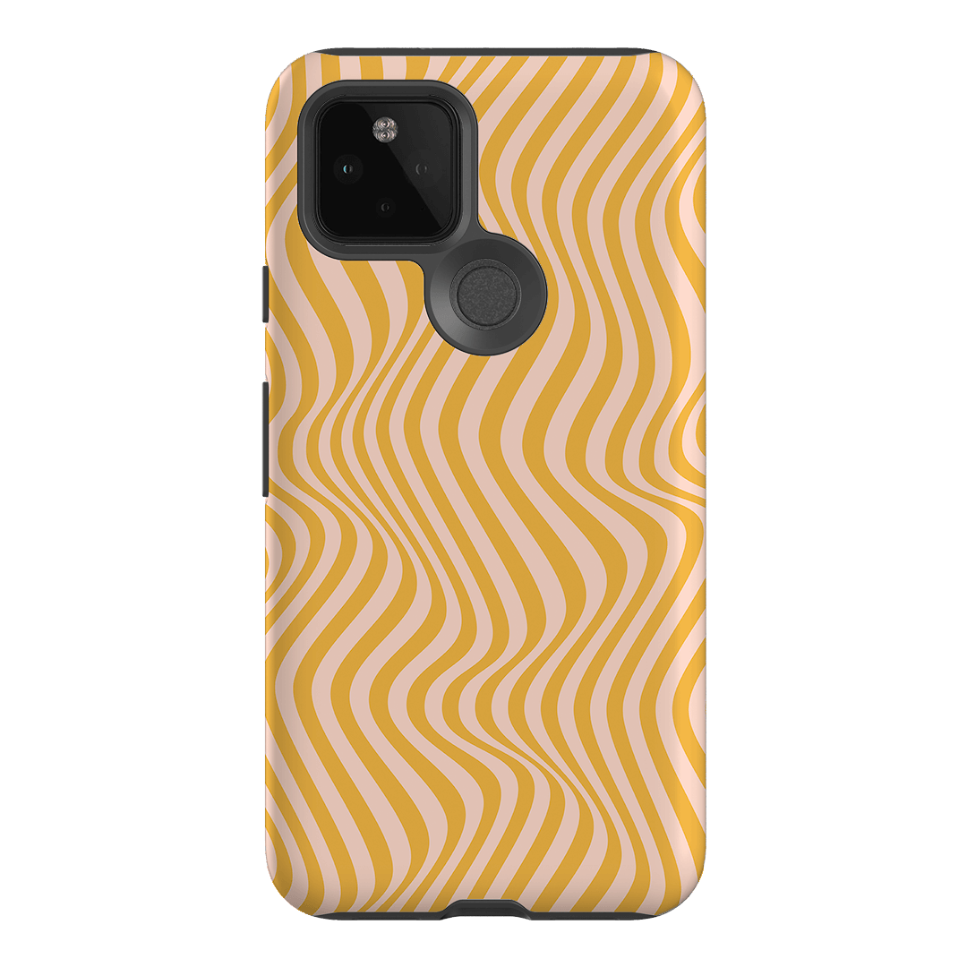 Psychedelic Orange on Blush Matte Phone Cases Google Pixel 5 / Armoured by The Dairy - The Dairy