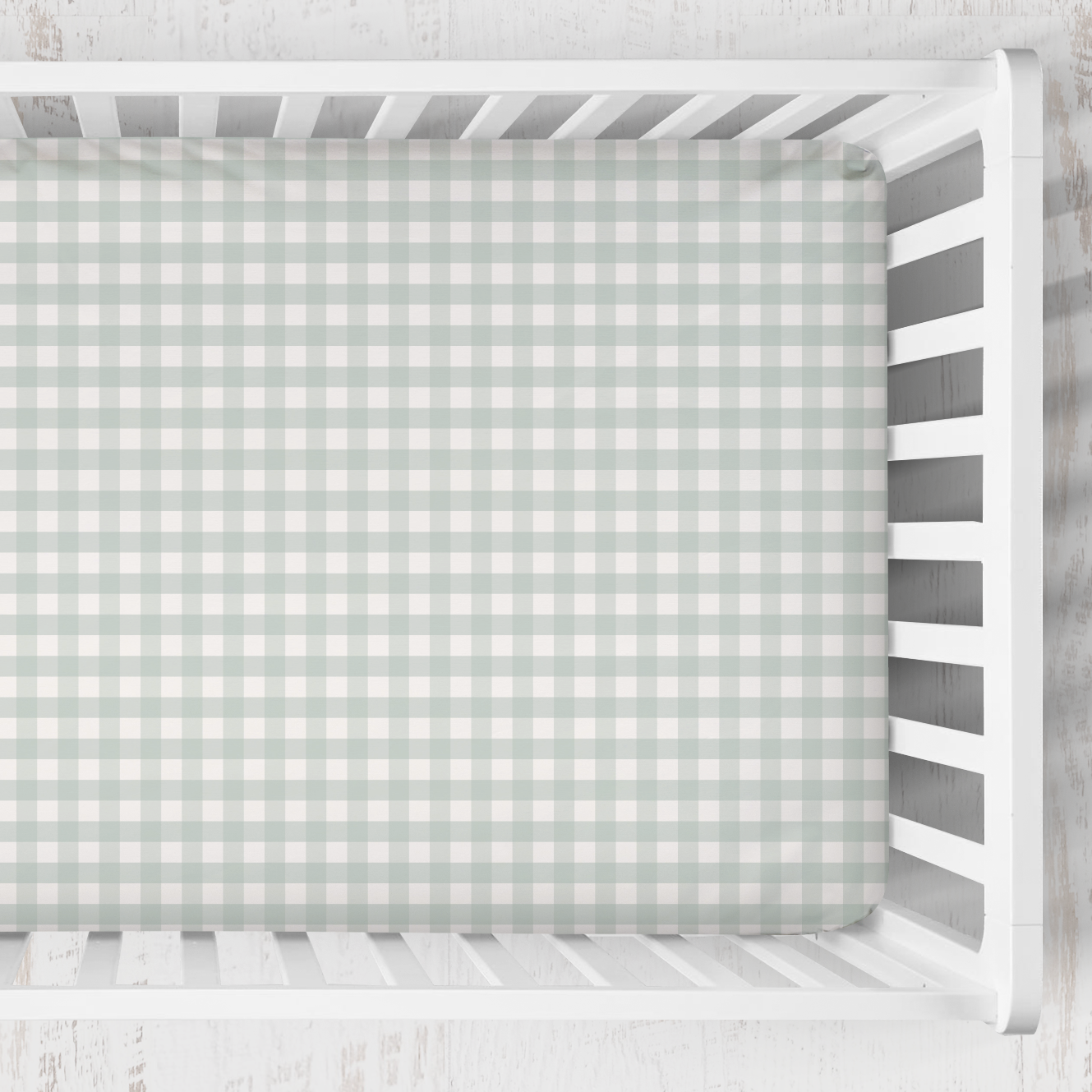 Crib Sheet | Gingham in Mist Sage