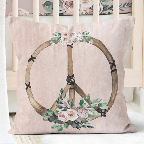 Peace Sign Throw Pillow