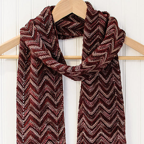 three color crochet ripple scarf free crochet pattern