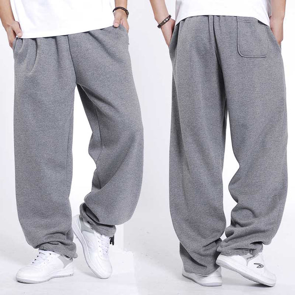 gray baggy sweatpants