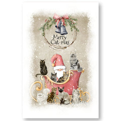 cats christmas card, Saddlemount Cards