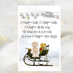Cockerpoo Dog Christmas Card
