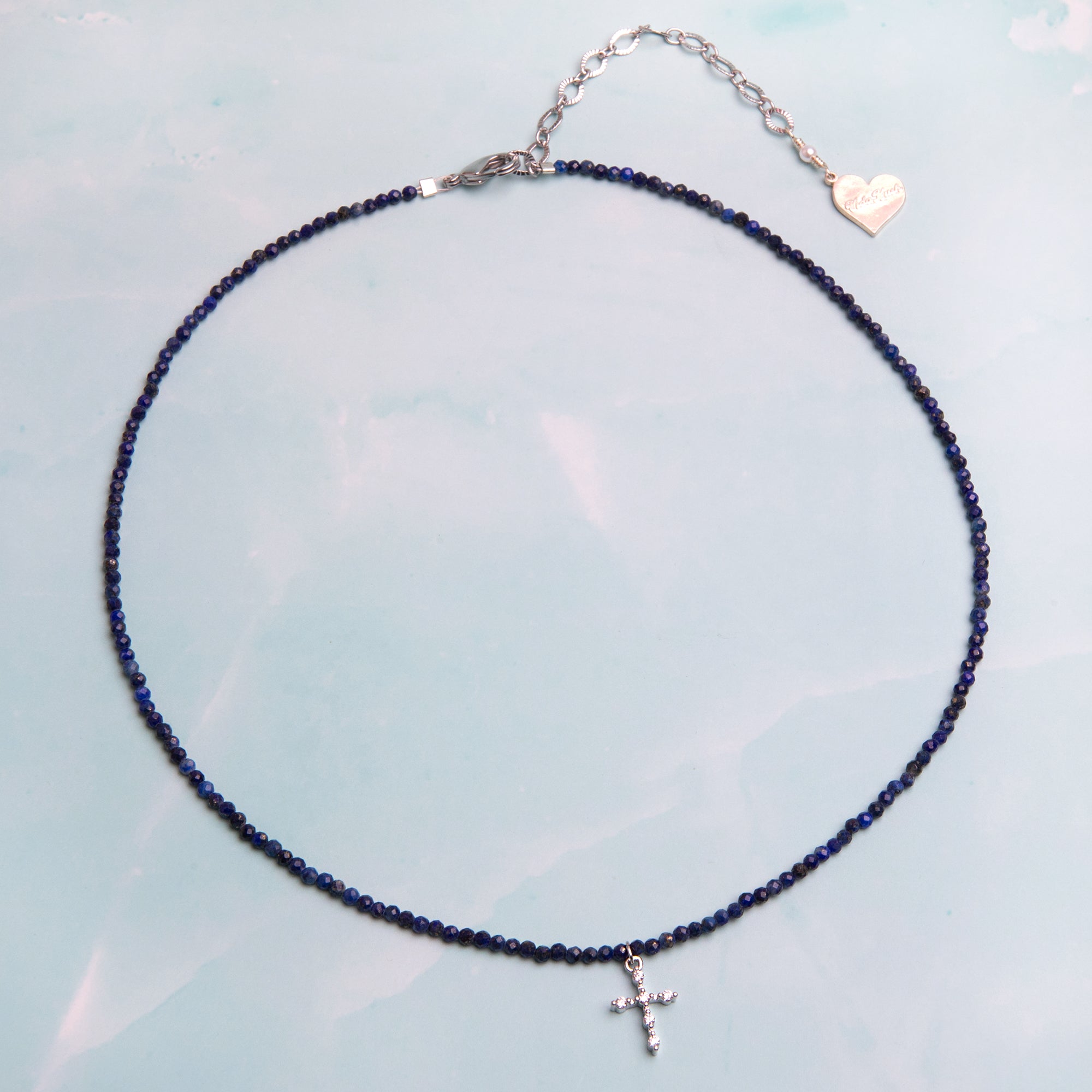 Lapis Cross Necklace