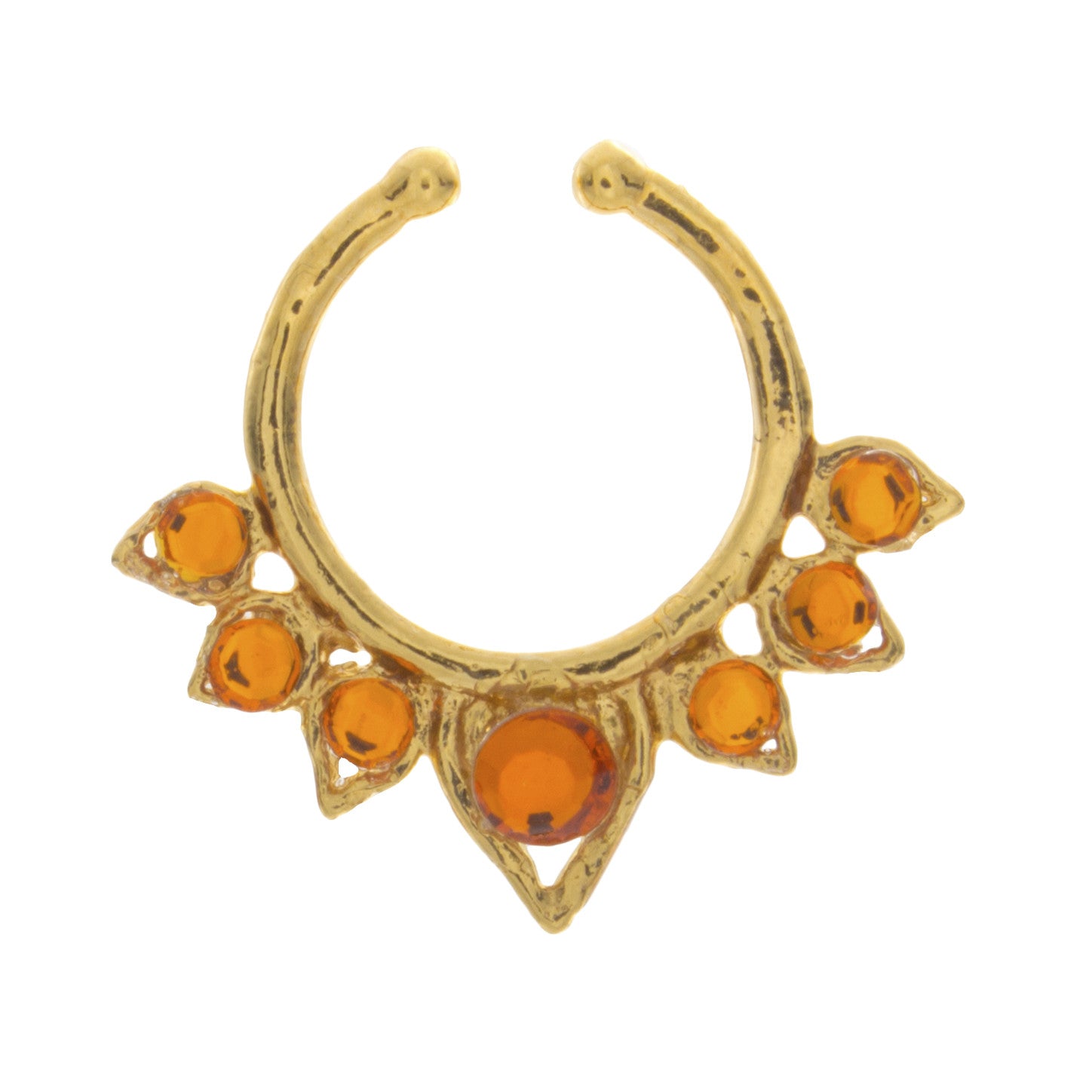 Fancy Orange Jewel Aurora Clip