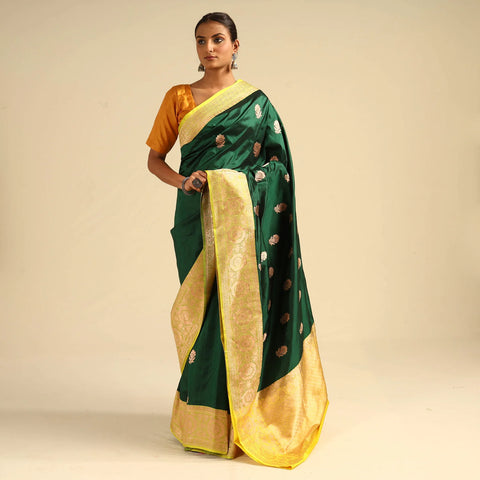 Banarasi Handloom Pure Katan Silk Kaduwa Zari Buti Saree