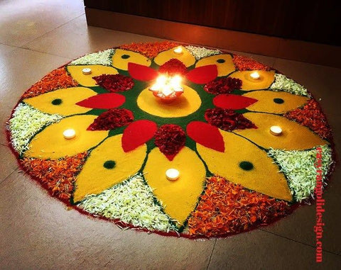 Floral rangoli