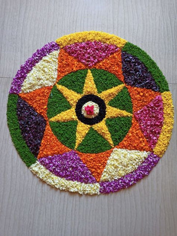 Floral rangoli design