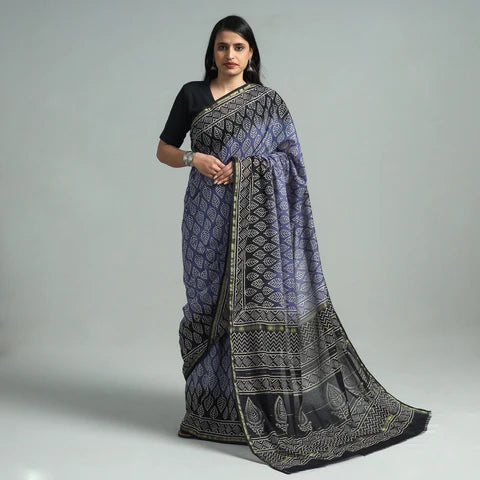 Bagru Block Printed Saree