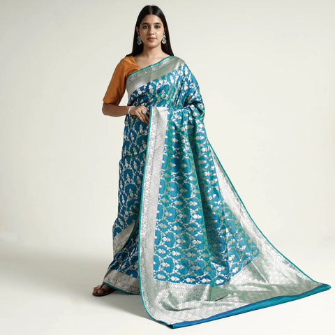 Blue Banarasi Saree -