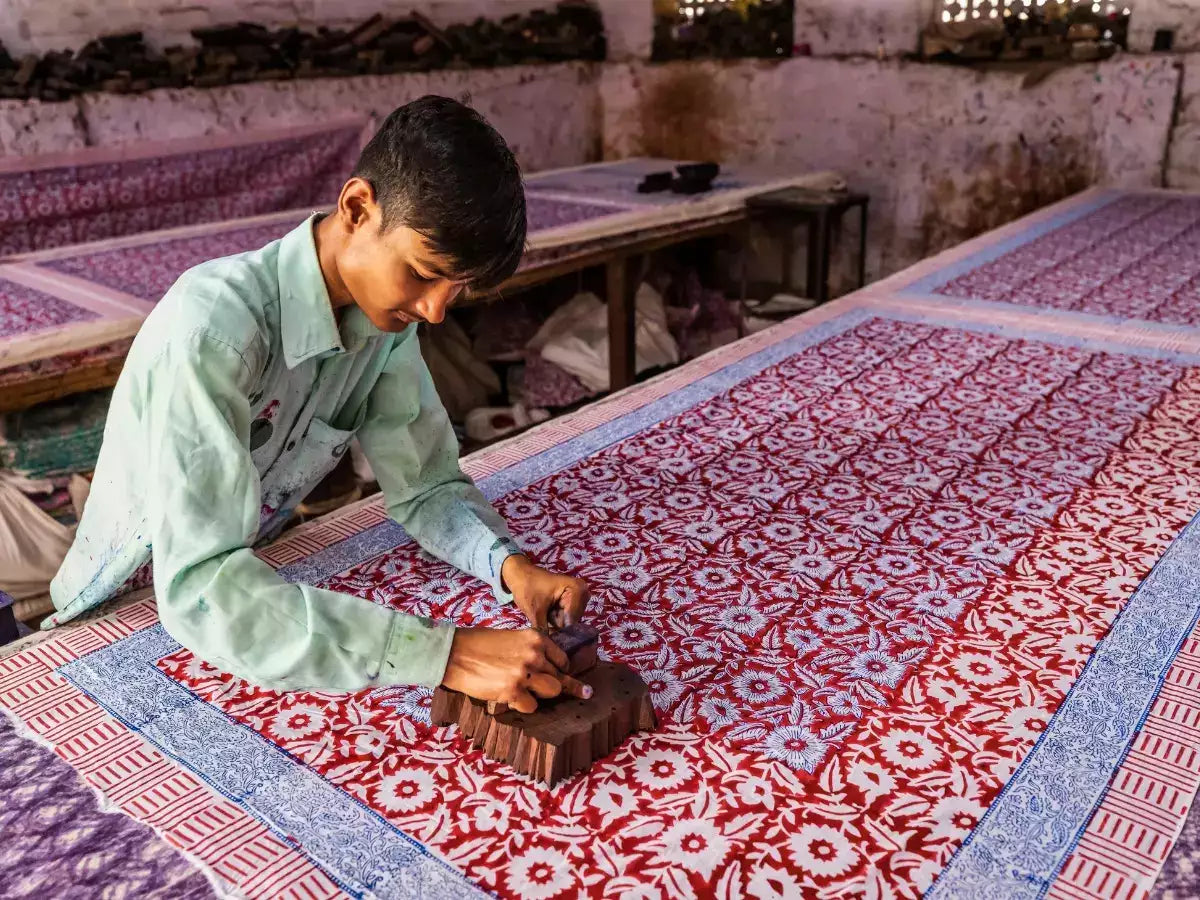 Sanganeri block printing