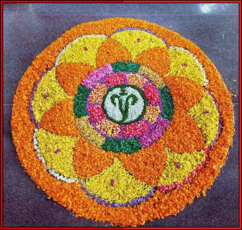 Floral rangoli design