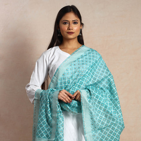 Sky Blue Banarasi Dupatta