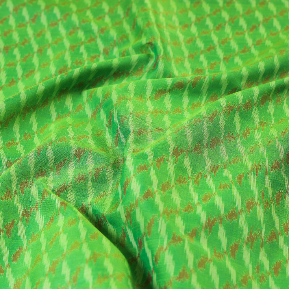 Traditional Pochampally Woven Ikat Handloom Silk Cotton Fabric
