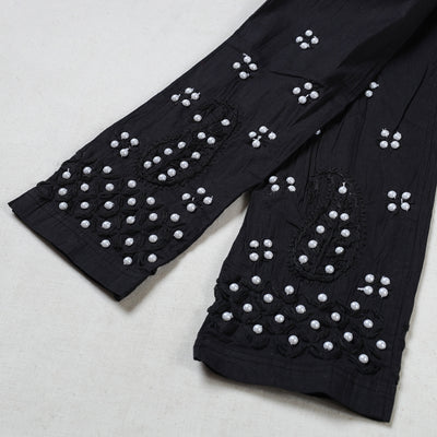 Chikankari Hand Embroidered Beadwork Cotton Pant (Free Size)