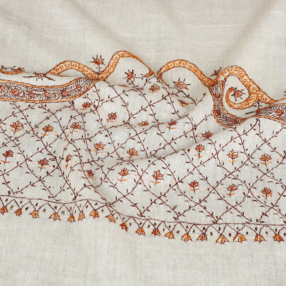 Kashidakari Embroidery Woolen Shawl