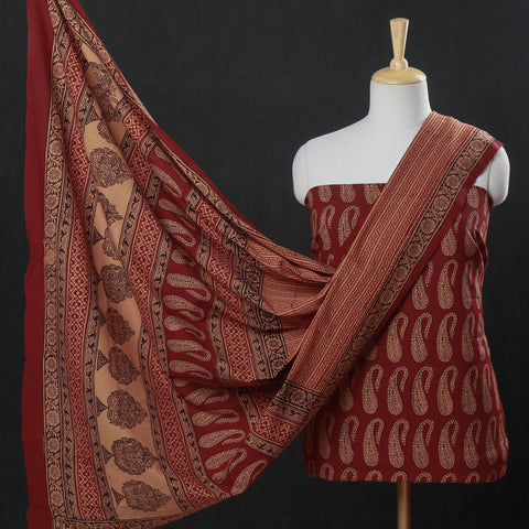 Bagh Printed Cotton 3-Piece Salwar Suit Material | Avishya.com