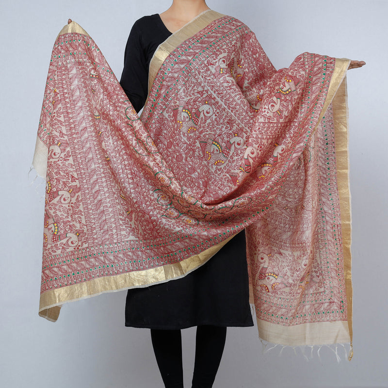 Madhubani Dupatta - Buy Madhubani Hand Printed Dupattas Online | iTokri ...