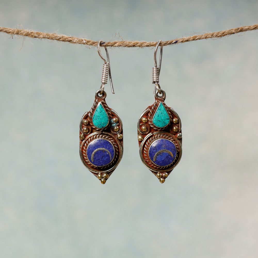 Ethnic Tribal Tibetan Earrings from Himalayas