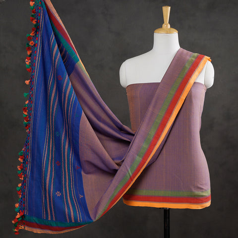 Phulkari Embroidered Silk Cotton Gota Patti 3pc Suit Material Set | iTokri  आई.टोकरी