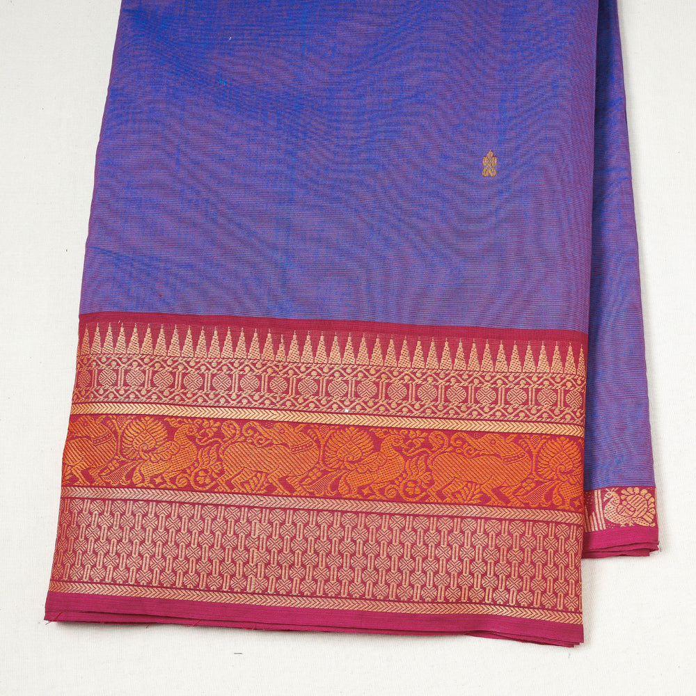 Buy Kanchipuram Cotton Buti Fabric with Thread Border Online at ...