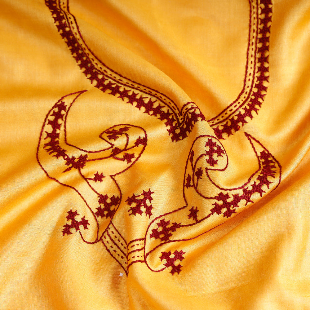 Buy Sindhi Hand Embroidery Vidarbha Tussar Cotton Dress Material ...