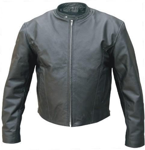 Classic Biker Leather — Men's Black Premium Aniline Leather Motorcycle ...