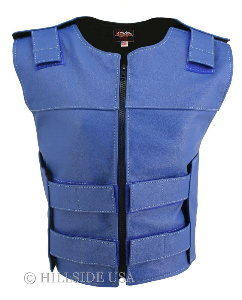 Womens Made in USA Zippered Bullet Proof Style Leather Motorcycle Vest | eBay