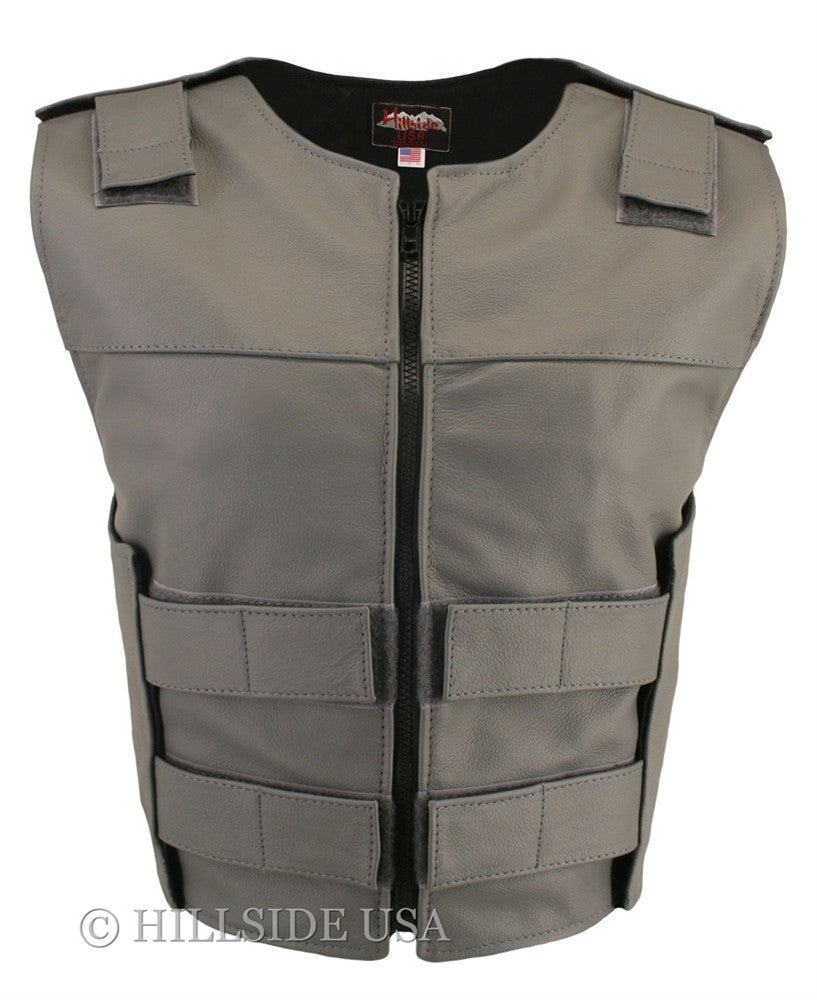 Womens Made in USA Zippered Bullet Proof Style Leather Motorcycle Vest | eBay