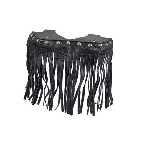 Classic Biker Leather — Black Studded Leather Motorcycle Floor Boards ...