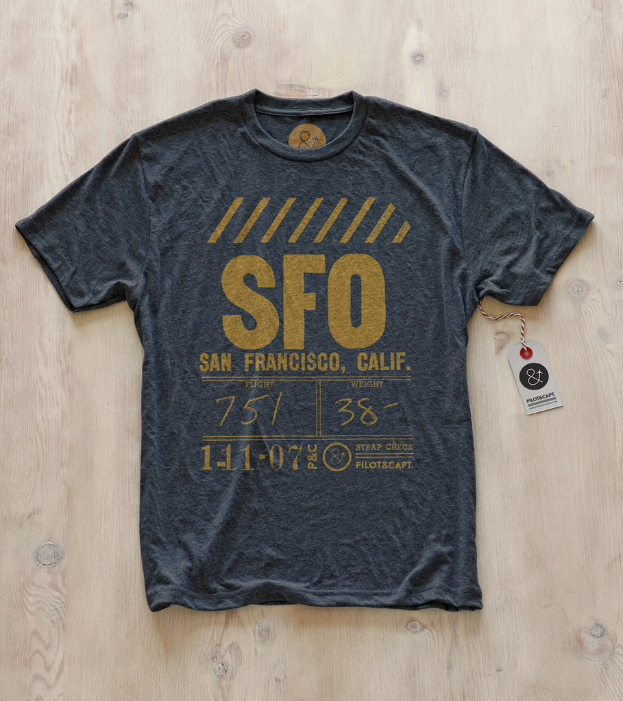 SFO San Francisco Airport Shirt - Pilot and Captain - Pilot and Captain