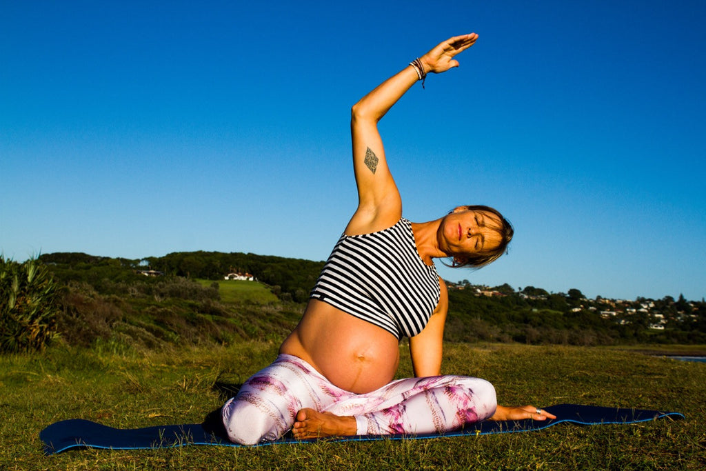 Fi Duncan of Wahine of Waves, Pilates for Pregnancy video in Lennox Head, Australia