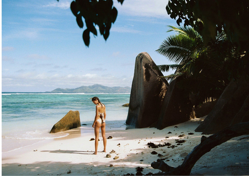 Seychelles Swim campaign by Faithfull The Brand featured on Salt Gypsy blog | www.saltgypsy.com | Women's surf lifestyle label #saltgypsy #womenwhosurf #apressurf #fashion #styleinthelineup