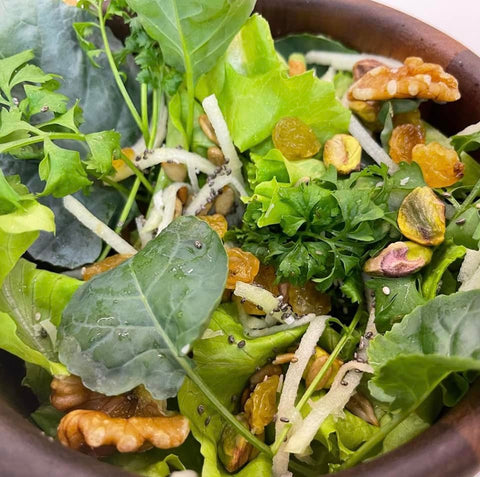 Bowl of Click and Grow salad greens.