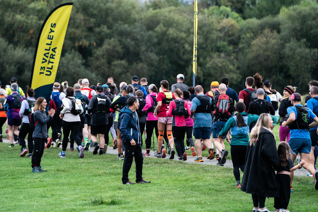 Runners head off at the start of the 2 Valleys Trail Race in Keswick