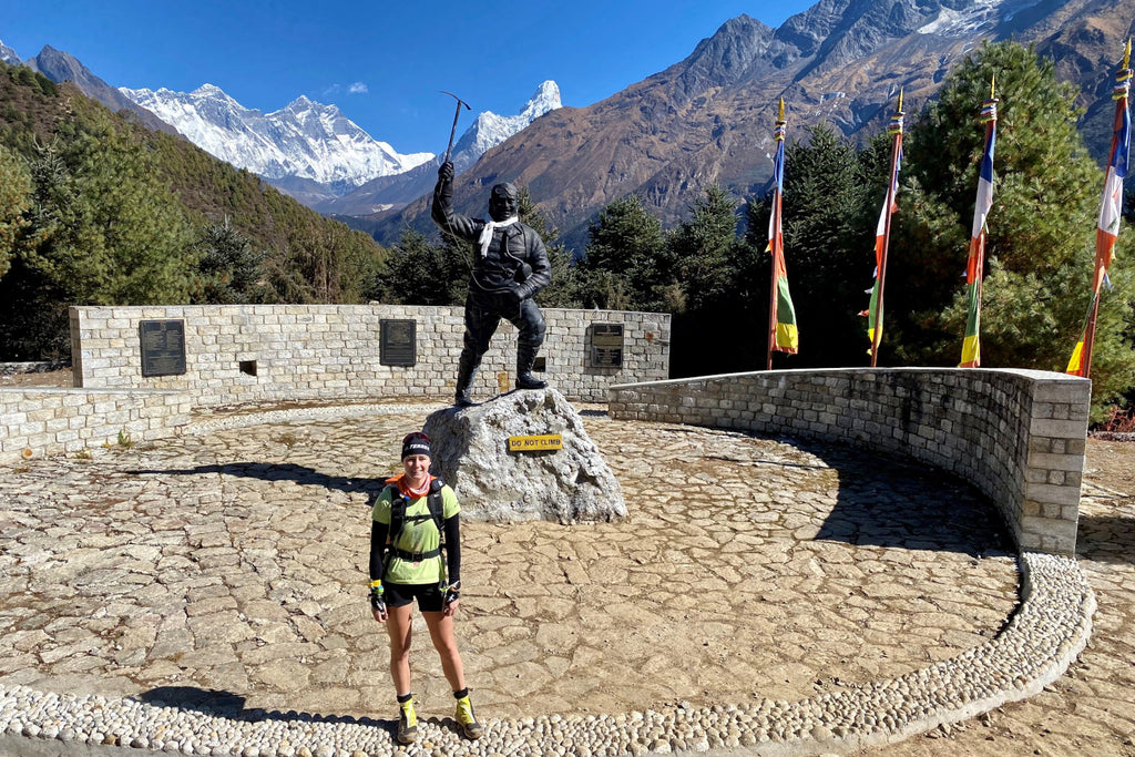 Becky Neal at the Tengboche monastery Nepal