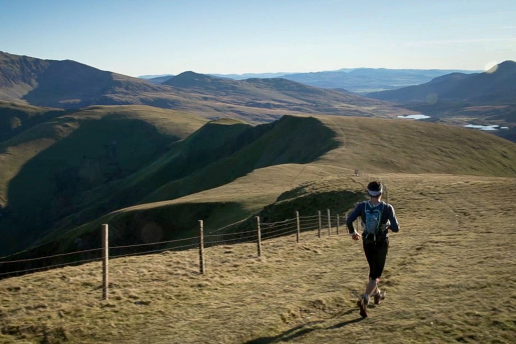 Open fells and a clear winter sky during a paddy buckley round