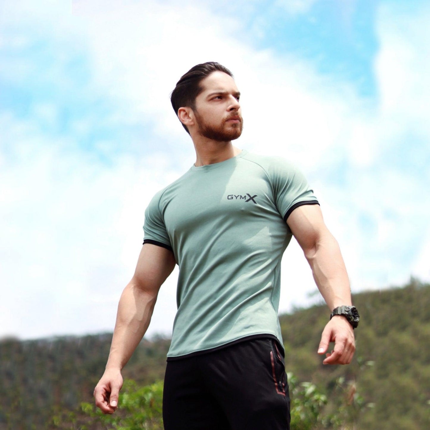 Attitude Mint Green Muscle Fit Tee- Sale - GymX