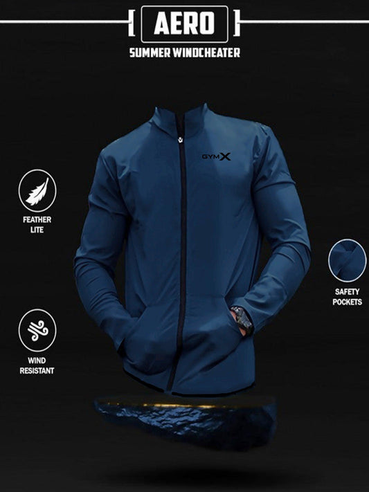 Night Blue GymX Windcheater (Dedicated Phone Pocket) at Rs 1199.00, Fashion Hoodies