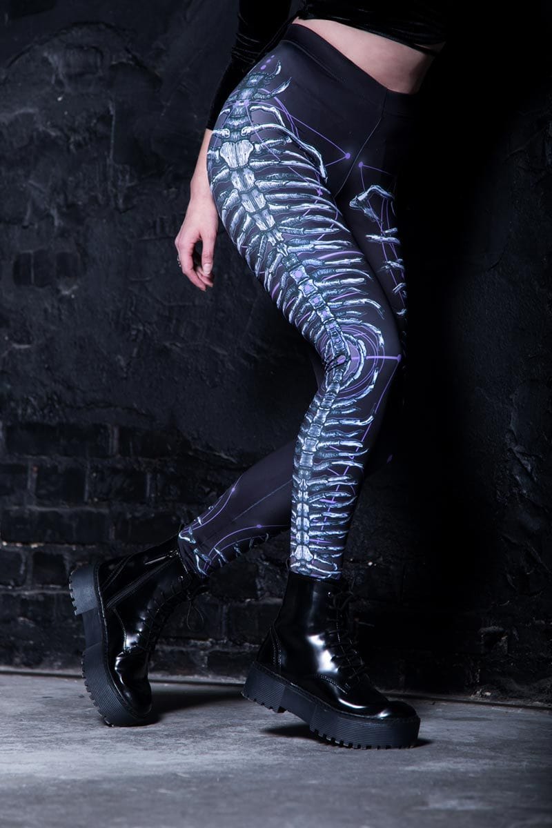 Centipede and Snail Print Leggings or Tights — Gloomth