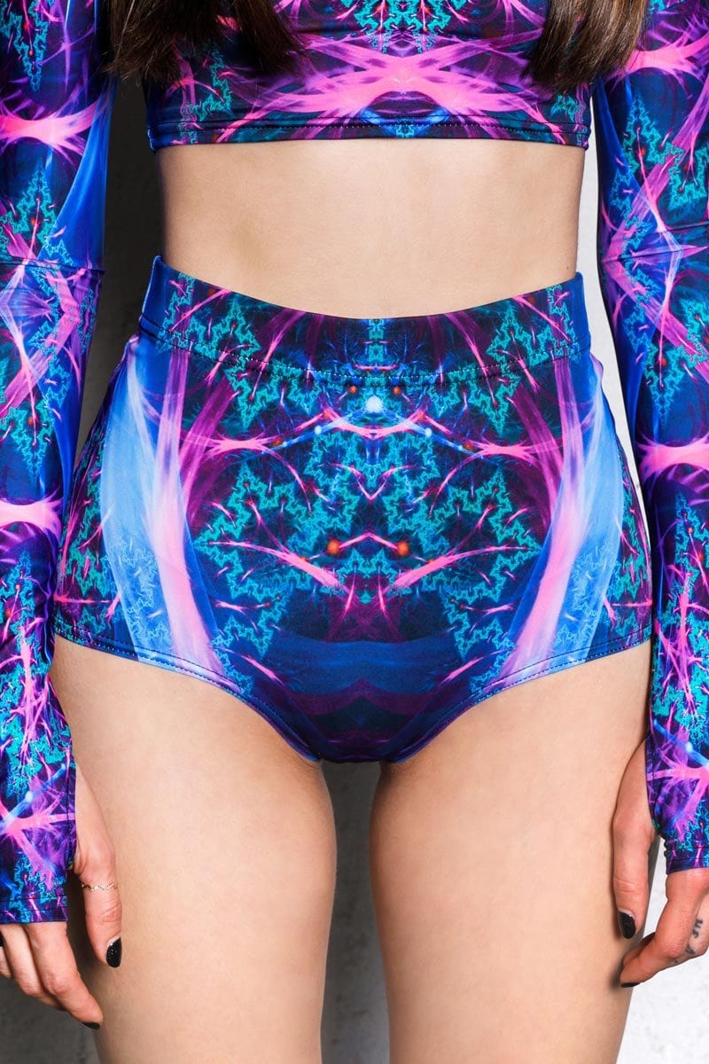 Rave Shorts Booty Biker High Waiste