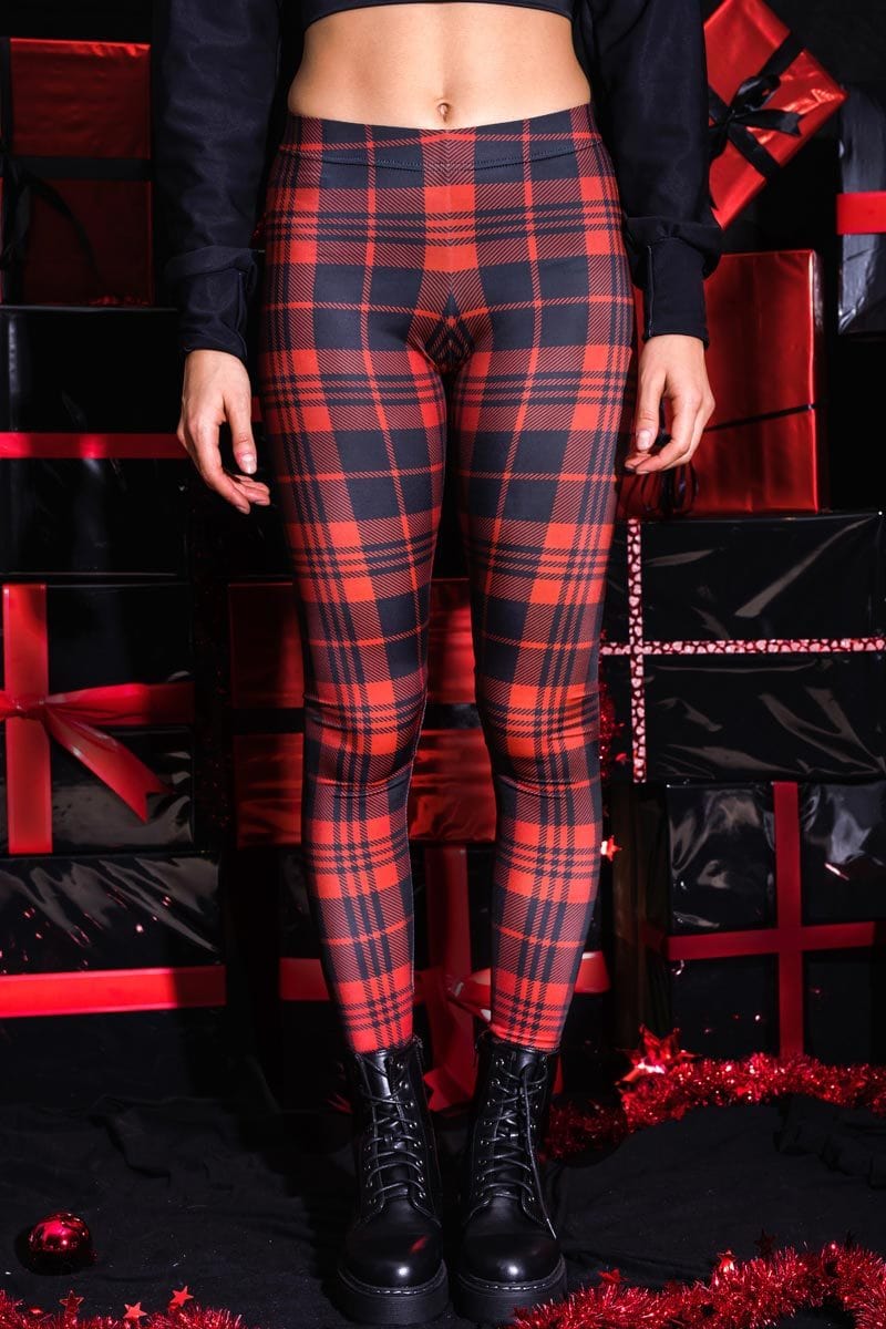 Sultry Leggings - Black Buffalo Plaid – OMgoing