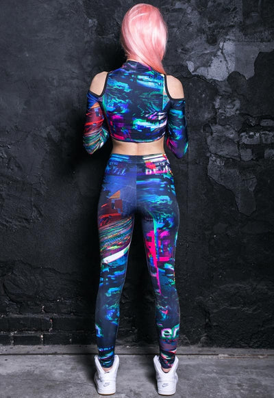 Forbidden Code Leggings With Ankle Length And High Rise Devil Walking 3752
