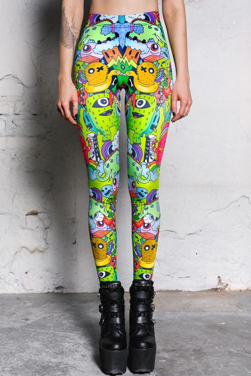 Cute Funky Wild Creatures Leggings for Women