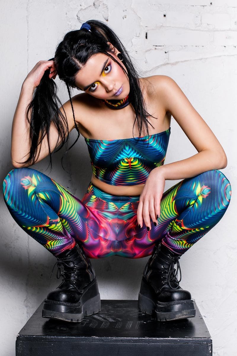 Psychedelic Travel Festival Outfit Two Piece Set